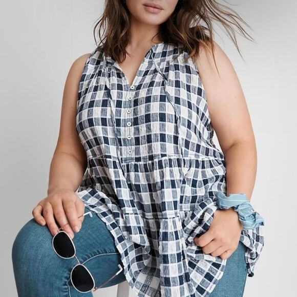 Pilcro by Anthropologie Tops - Anthropologie Pilcro Neve Tiered Blouse XS White Cotton Romantic Cottagecore